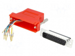 Transition: adapter | RJ45 socket,D-Sub 25pin male | red