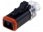 Connector: wire-wire | AT | plug | female | PIN: 2 | IP67 | Locking: latch