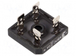 Single-phase bridge rectifier | Urmax: 400V | If: 10/15/25A | THT