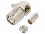 Connector: TNC | plug | male | angled 90&deg; | 50&Omega; | soldering,crimped