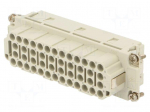 Connector: HDC | contact insert | female | 500V | PIN: 46 | 46+PE