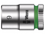 Socket | 6-angles,socket spanner | HEX 9mm | 1/4" | Zyklop