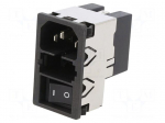 Connector: AC supply | socket | male | 6A | 250VAC | C14 (E) | KMF