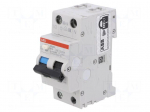 RCBO breaker | Inom: 10A | Ires: 30mA | Poles: 1+N | 230VAC | IP20 | DS200