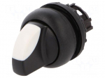 Switch: rotary | 22mm | Stabl.pos: 2 | white-black | none | IP66 | Pos: 2