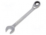 Wrench: combination spanner | rattle | 22mm | L: 285mm | OPEN-RATCH