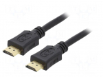 Cable | HDMI plug,both sides | PVC | 4.5m | black | 30AWG | Core: CCS