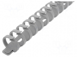 Wiring duct | grey | polyamide | UL94V-2 | L: 0.5m | Dim: 20x14.4mm