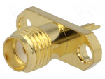 Connector: SMA | socket | female | straight | soldering | gold-plated