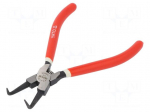 Pliers | for circlip | internal | Pliers len: 180mm | angular