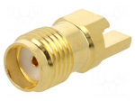 Connector: SMA | socket | female | card edge | horizontal | 50&Omega; | SMT