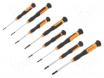 Screwdriver: precision-set | precision | Phillips,slot | 8pcs.