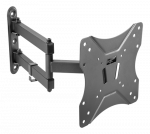 Wall mount DELTACO OFFICE fully articulated, 23"-42", tiltable, swivel, 25kg, black / ARM-0253