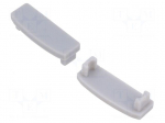 Cap for LED profiles | silver | 10pcs.