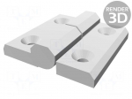 Hinge | Width: 60mm | technopolymer PA | H: 60mm | left | &Oslash;: 6mm