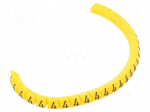 Marker: cable | Marking: 4 | 1.3&divide;3mm | PVC | yellow | leaded | PA-02 | L: 3mm