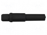 Laboratory connector: 4mm banana | plug | 20A | 1kV | black | insulated