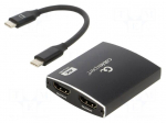 Adapter | HDMI 1.4,USB 3.1 | 0.15m | black | 4K,UHD 2160p | Cablexpert