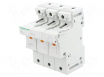 Fuse base | 14x51mm | for DIN rail mounting | 50A | Poles: 3