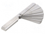 Feeler gauge | L: 76mm | Width: 12.7mm | inch | 26pcs.