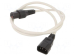 Cable | IEC C13 female,IEC C14 male | 1m | with IEC LOCK locking