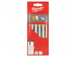Hacksaw blade-set | wood,plastic,jigsaw | 105mm | 5pcs | Holder: T