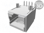 Connector: RJ45 | socket | PIN: 8 | Cat: 5 | unshielded | gold-plated
