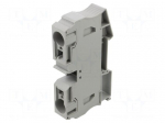 Splice terminal: rail | ST | spring clamp | grey | polyamide | ways: 1