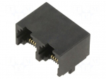 Connector: RJ12 | socket | PIN: 12 | angled | on PCBs | THT | gold-plated