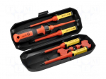 Screwdriver: insulated-set | insulated | Phillips,Pozidriv&reg;,slot