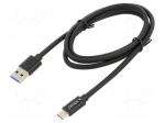 Cable | USB 3.0,USB 3.1 | USB A plug,USB C plug | 1m | black | 5Gbps