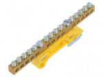Connector: terminal block | for DIN rail mounting | yellow | 6mm2