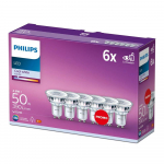 PHILIPS LED stikla 50W GU10 Auksti balta 4000K 36D 6 gab spuldze 8718696764657 929001218233