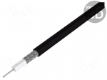 Wire: coaxial | RG223 | 1x20AWG | wire | Cu | PVC | black | 100m | CPR: Eca