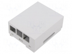 Enclosure: for computer | grey | for DIN rail mounting