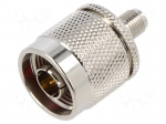 Adapter | N plug,SMA socket | 50&Omega; | 11GHz