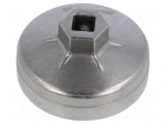 Socket | for oil filter,socket spanner | 74mm | 1/2" | aluminium