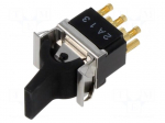 ROCKER | DPDT | Pos: 2 | ON-ON | 6A/250VAC | none | Body: black | 15.9x13mm