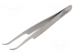 Tweezers | 120mm | Blades: curved | Blade tip shape: sharp | universal