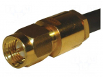 Connector: SMA | plug | male | straight | 50&Omega; | soldering,clamp | PTFE