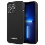 Back panel cover Karl Lagerfeld  Karl Lagerfeld KLHCP13LSLMP1K iPhone 13 Pro / 13 6,1" hardcase czarny/black Silicone Plaque