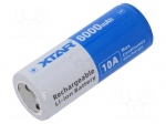 Re-battery: Li-Ion | 26650 | 3.6V | 6000mAh | &Oslash;26.5x69.3mm | 10A