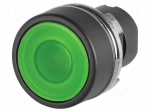 Switch: push-button | 22mm | Stabl.pos: 1 | green | IP65 | flat | 46 | Pos: 2