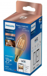 Philips Smart WiZ 25W C35 E14 gudrā LED spuldze  920-50 dzintarots stikls  929003017721 8719514372085