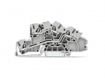 Multilevel installation terminal block, with operating slots, 2.5 mm&sup2;, L/L, Push-in CAGE CLAMP, 2,50 mm&sup2;, gray