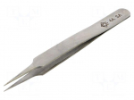 Tweezers | 110mm | Blades: narrowed | Blade tip shape: sharp