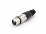 3P FEMALE XLR PLUG - NICKEL