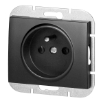 Uued tooted // Gniazdo pojedyncze p/t 2P+Z Onyx, 16A, 250V, PT-16O, czarny