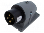 Connector: AC supply 3-phase | socket | male | 16A | 500VAC | IP&S | IP44