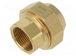 Splice terminal: double connector | brass CW617N | Thread: G 1" | BR